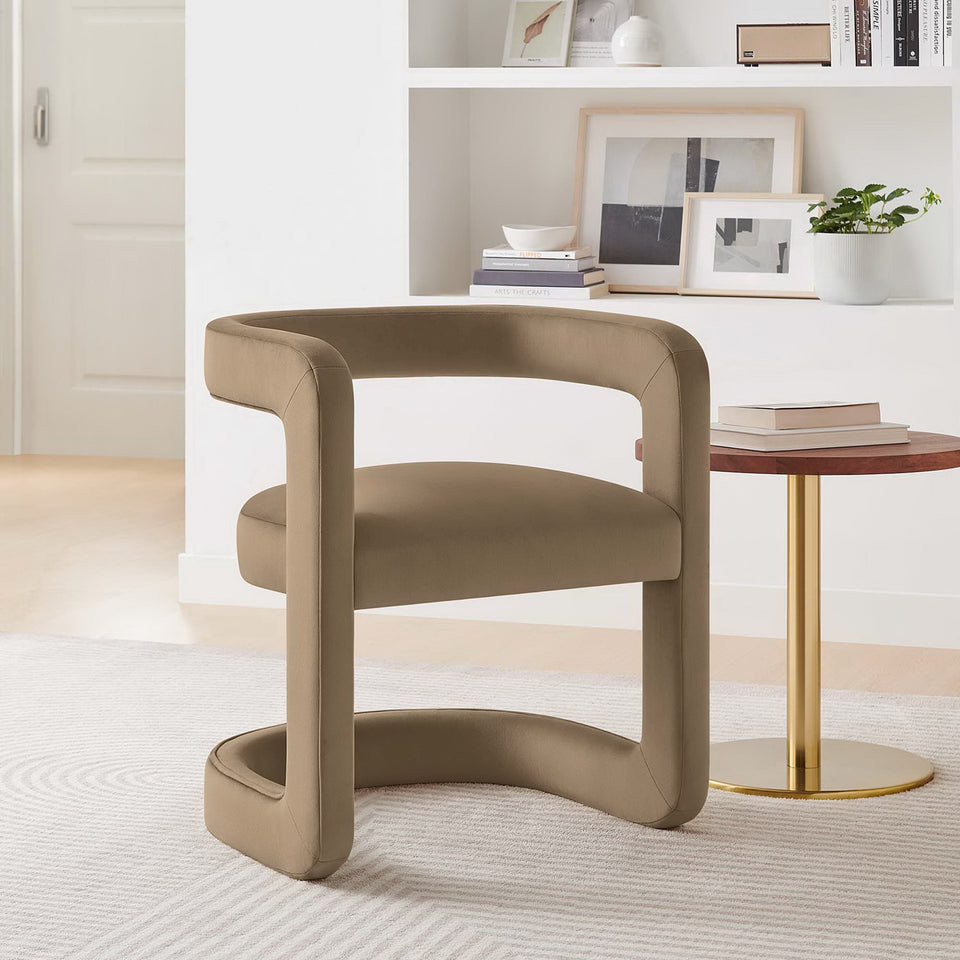 Winslow Performance Velvet Barrel Accent Chair by Modway