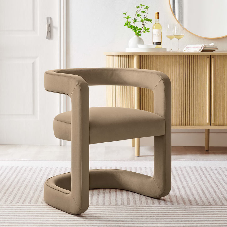 Winslow Performance Velvet Barrel Accent Chair by Modway