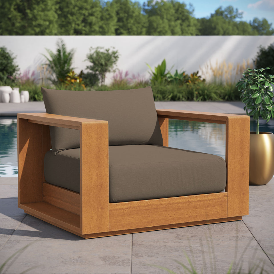 Tahoe Outdoor Patio Acacia Wood Chair by Modway