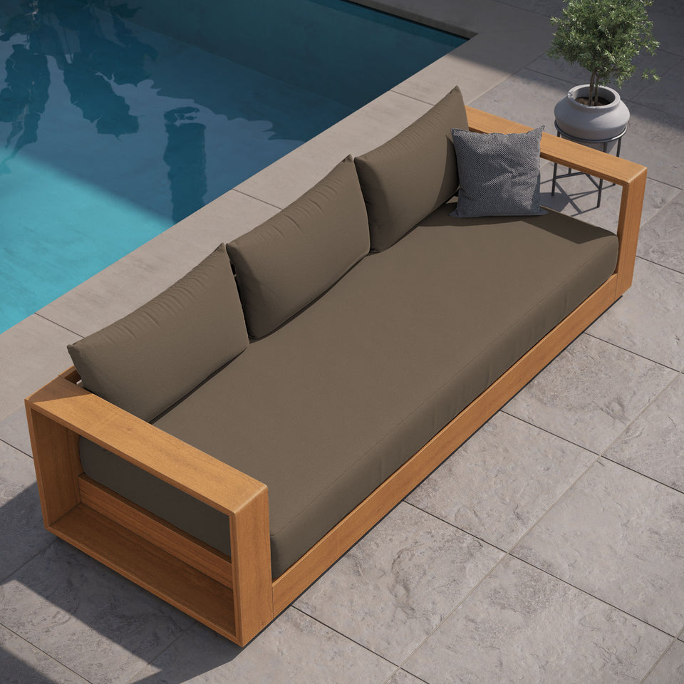 Tahoe Outdoor Patio Acacia Wood Sofa by Modway
