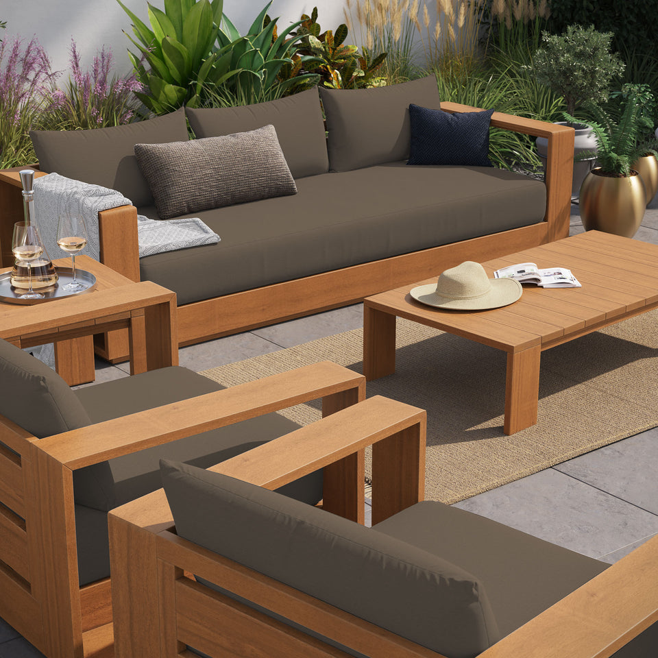 Tahoe 5-Piece Outdoor Patio Acacia Wood Furniture Set by Modway