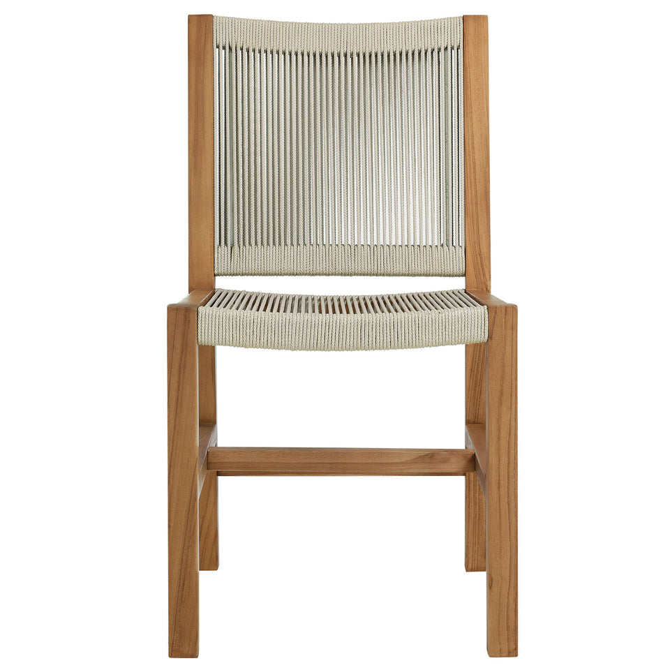 Vienna 7-Piece Outdoor Patio Teak and Rope Dining Set by Modway