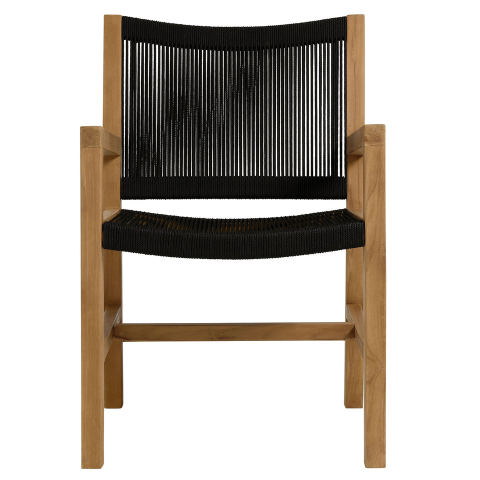 Vienna 7-Piece Outdoor Patio Teak and Rope Dining Set by Modway