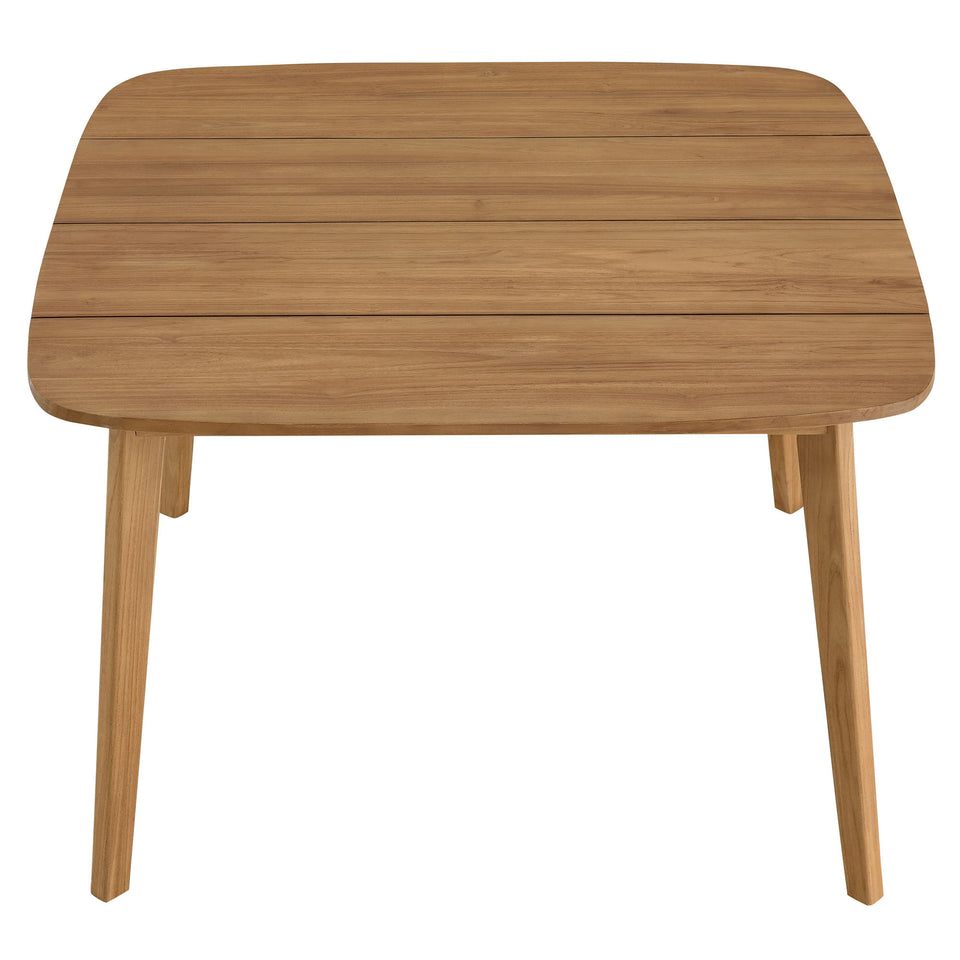 Vienna 46" Square Outdoor Patio Teak Wood Dining Table by Modway