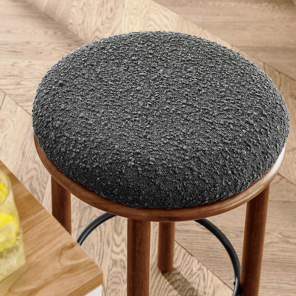 Fable Boucle Fabric Counter Stools Set of 2 by Modway