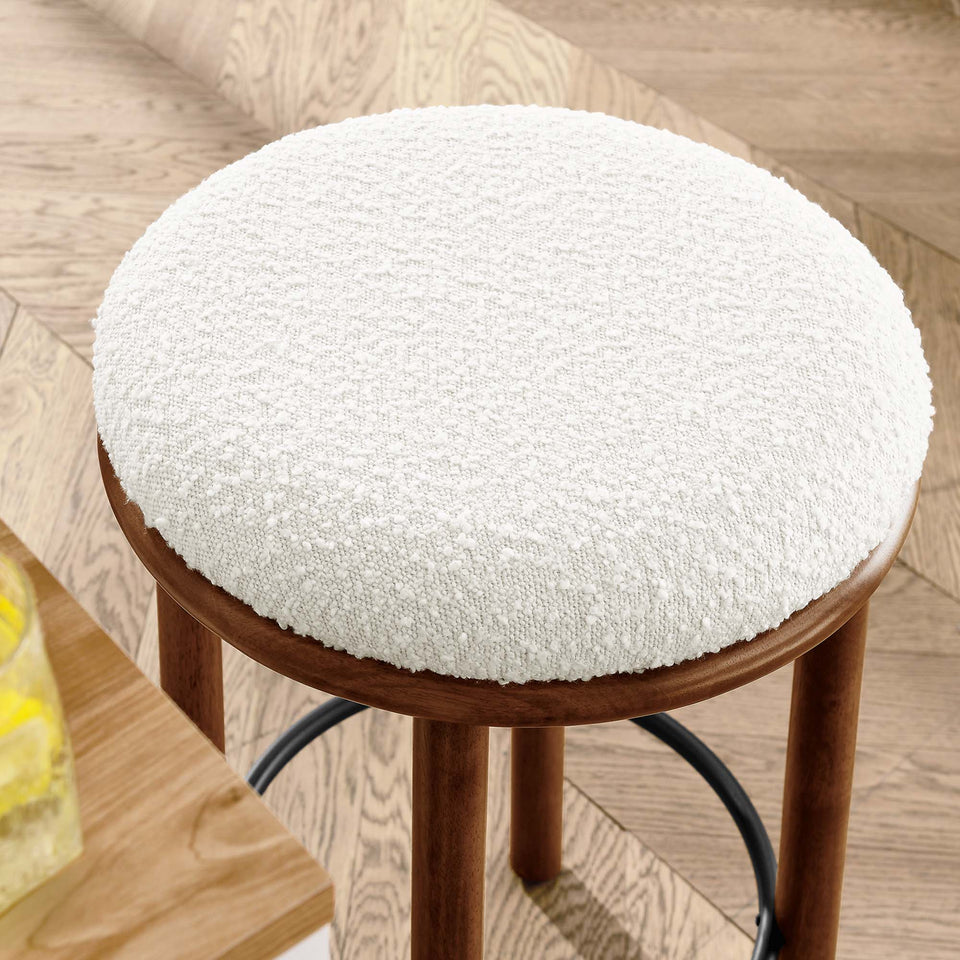 Fable Boucle Fabric Counter Stools Set of 2 by Modway