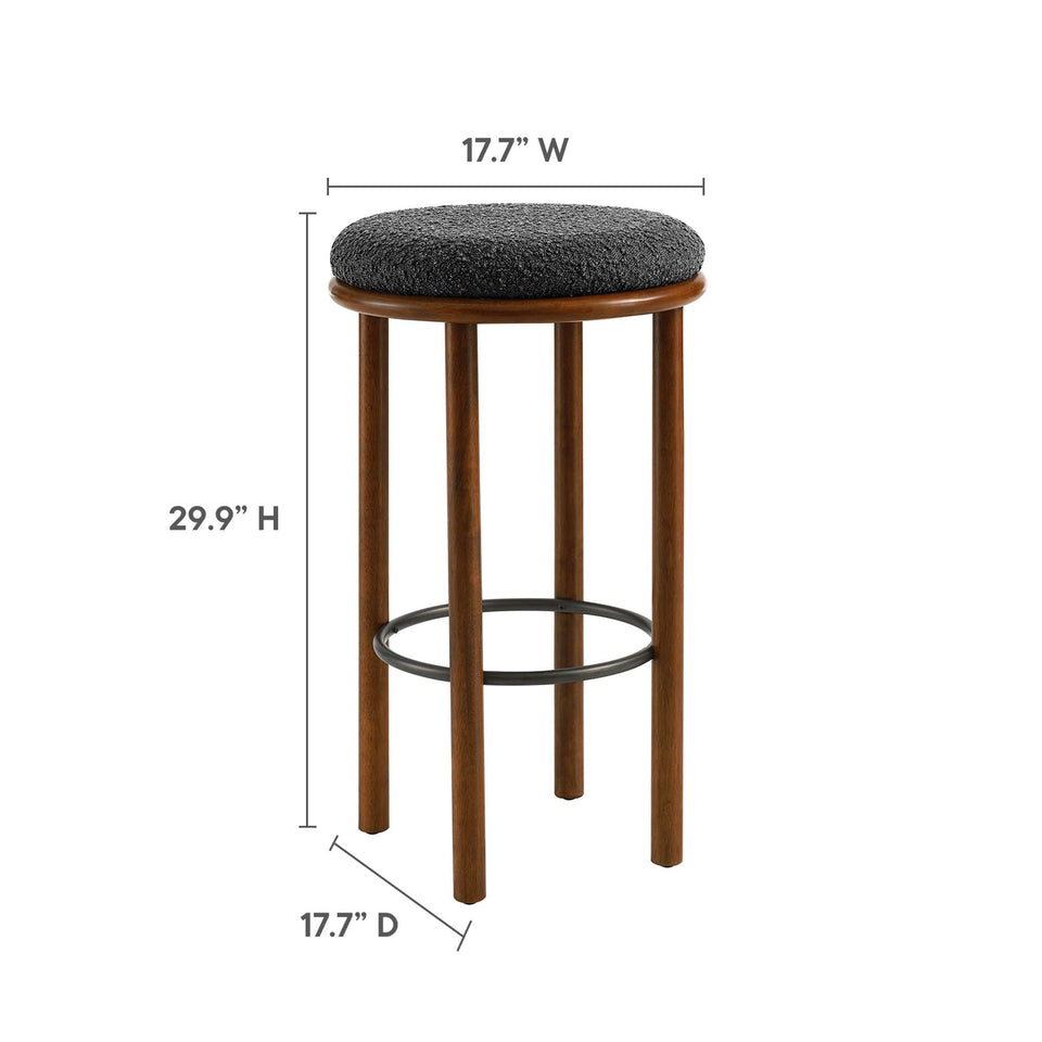 Fable Boucle Fabric Bar Stools Set of 2 by Modway