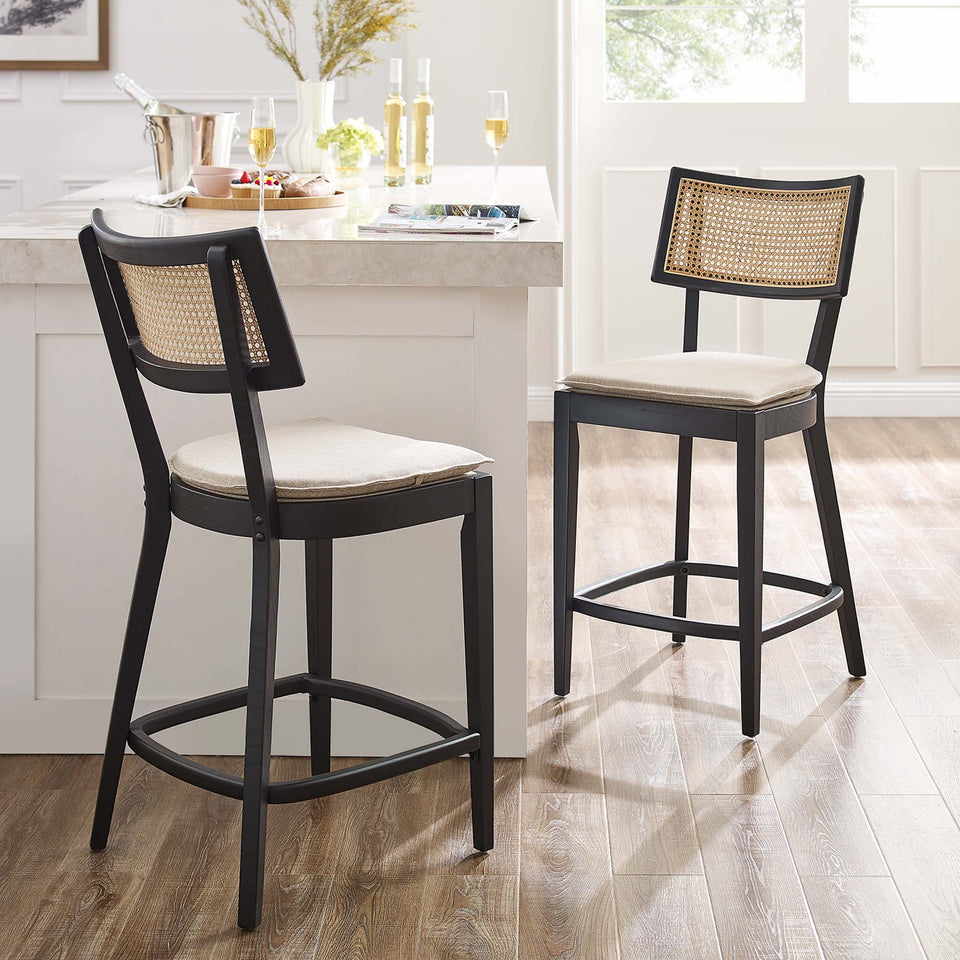 Caledonia Wood Counter Stools Set of 2 by Modway