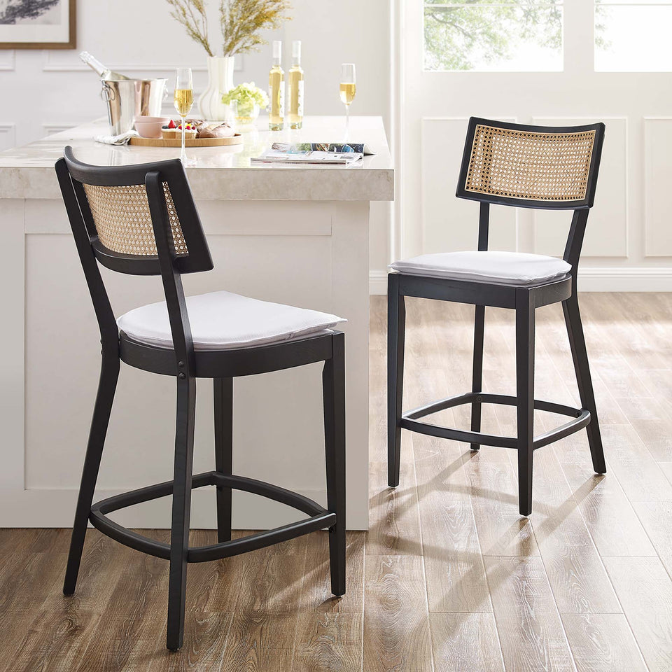 Caledonia Wood Counter Stools Set of 2 by Modway
