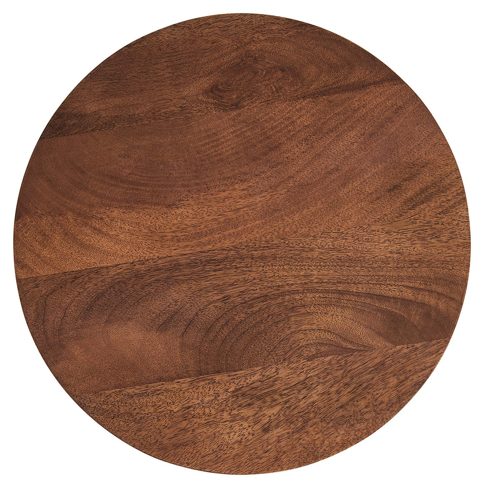 Valeo Round Wood and Metal Side Table by Modway
