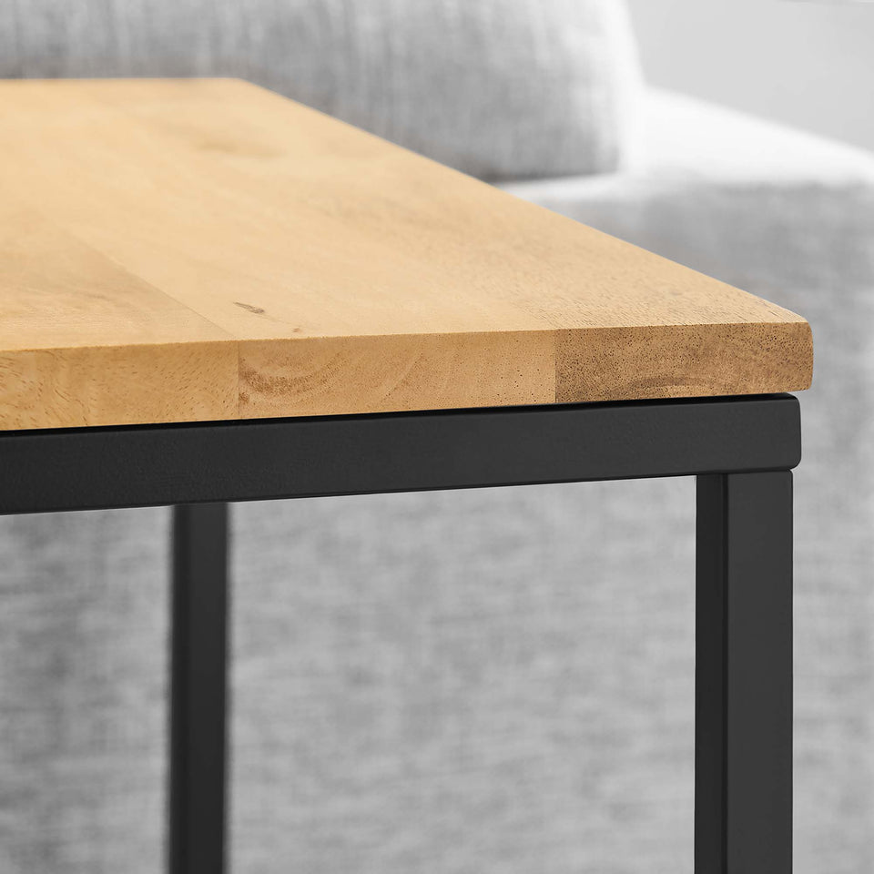 Zora Square Wood and Metal Side Table by Modway
