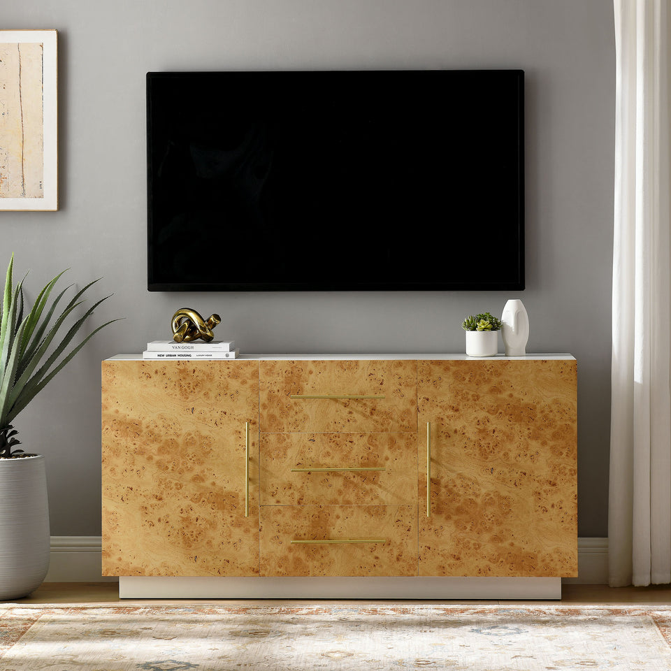 Abel 59 Inch Burl Wood Sideboard Buffet TV Stand by Modway