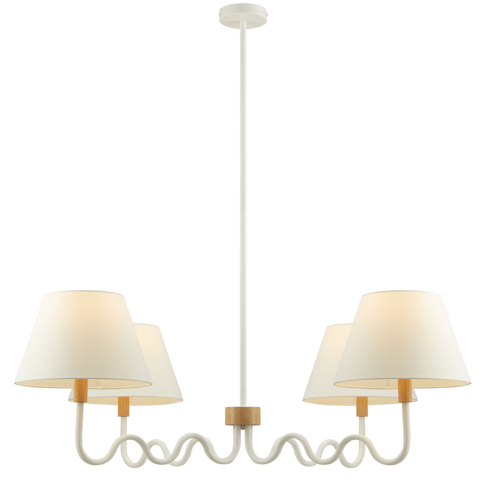 Sunlit Squiggle 4-Arm Pendant Light by Modway