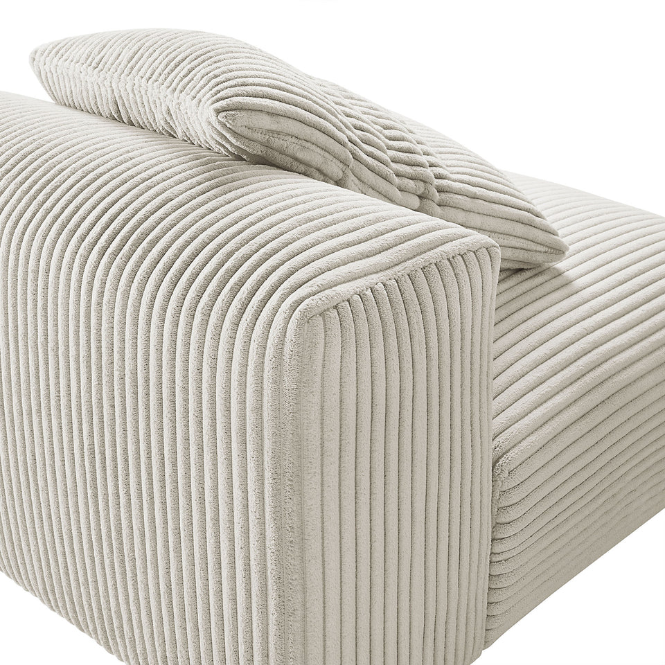 Solace Modular Corduroy Upholstered Armless Chair by Modway