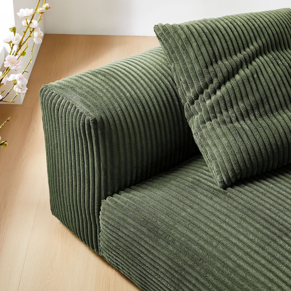 Solace Modular Corduroy Upholstered Armless Chair by Modway