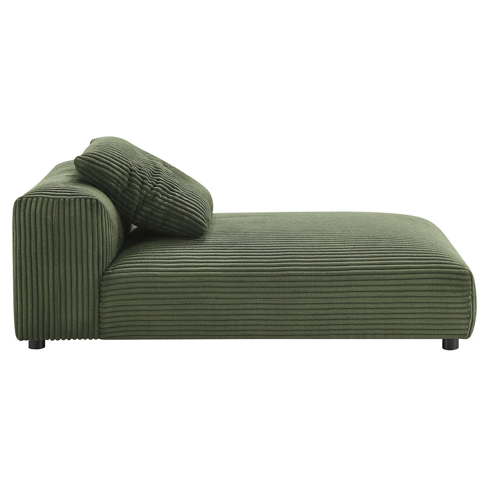 Solace 4-Piece Modular Corduroy Upholstered Sectional Sofa With Ottoman by Modway