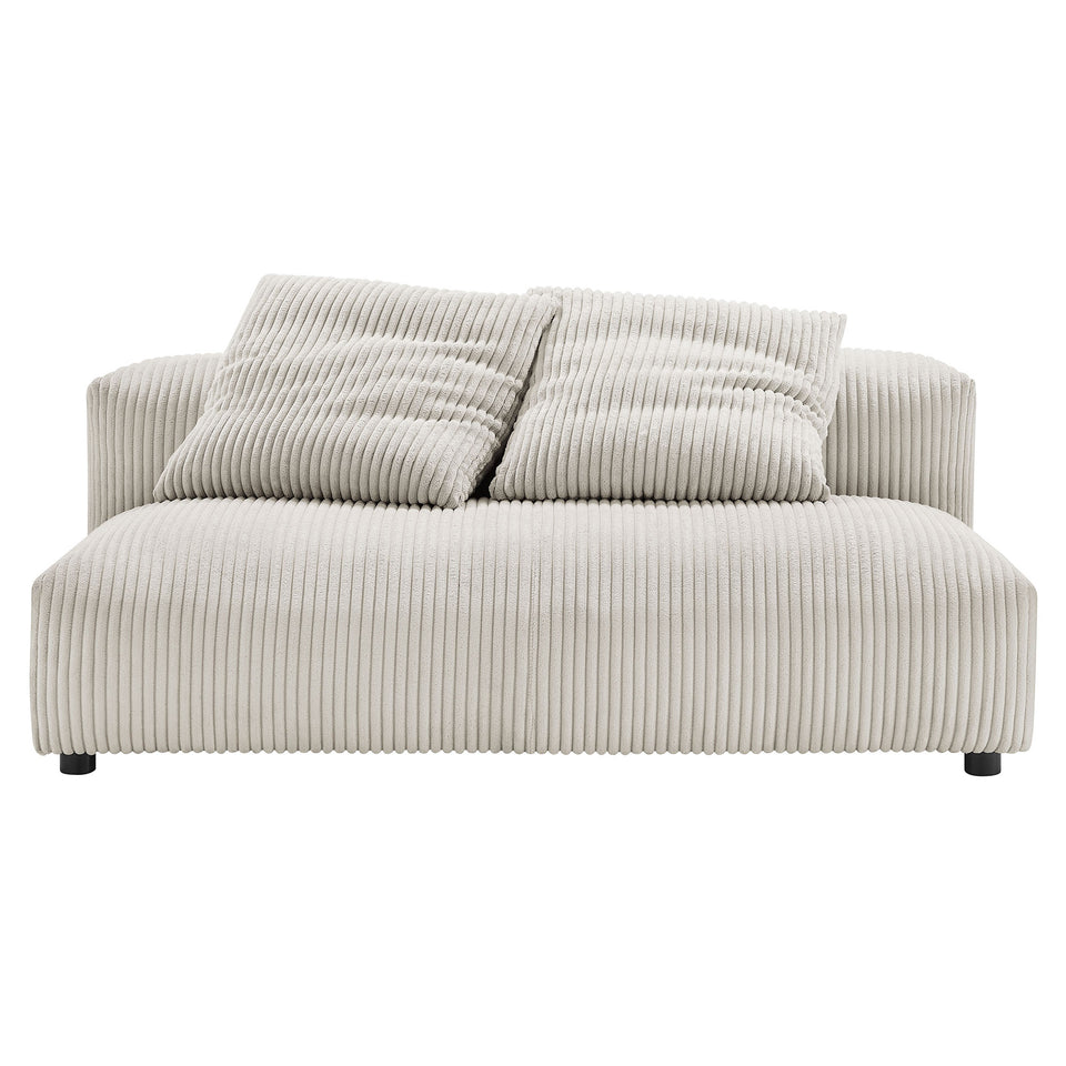 Solace Modular Corduroy Upholstered Armless Loveseat by Modway