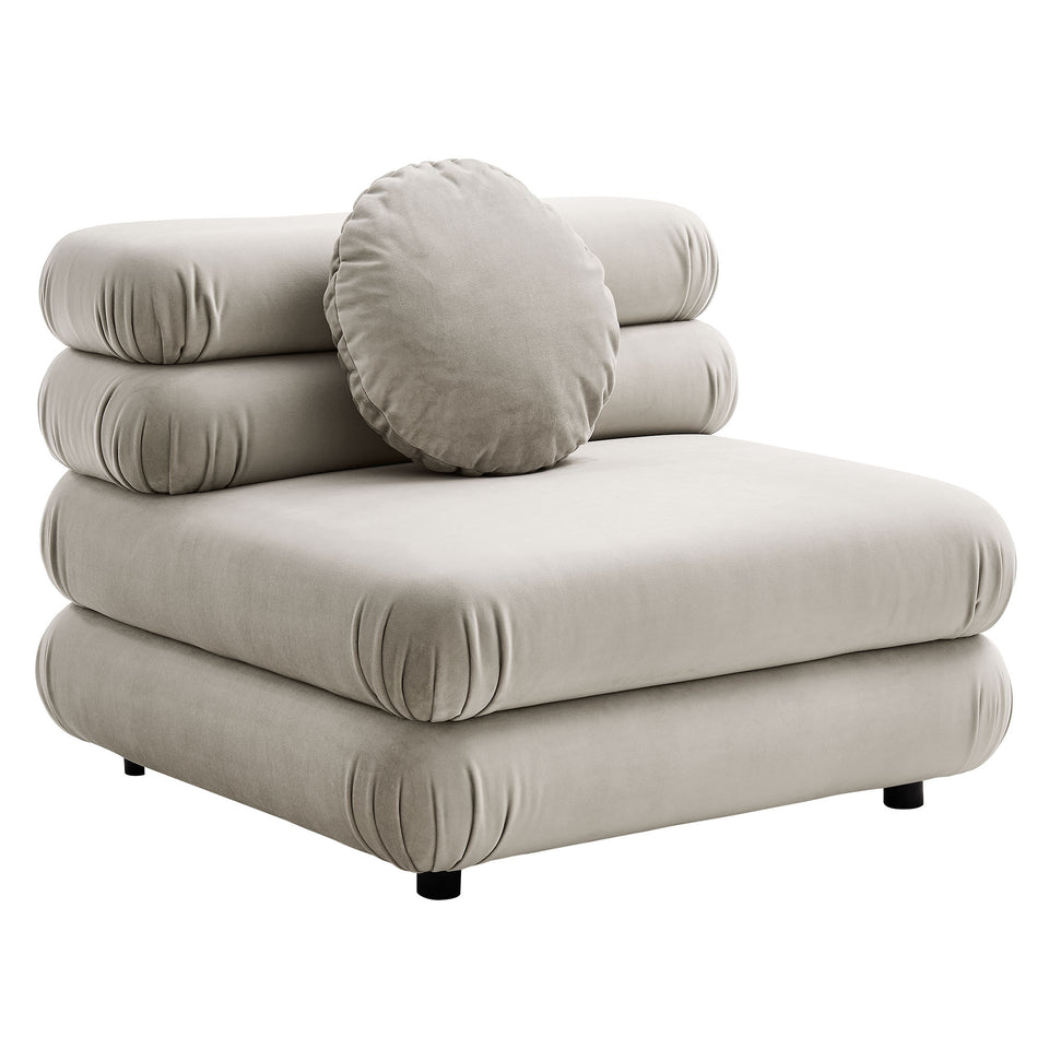 Jubilee 5-Piece Modular Performance Velvet Sectional Sofa by Modway