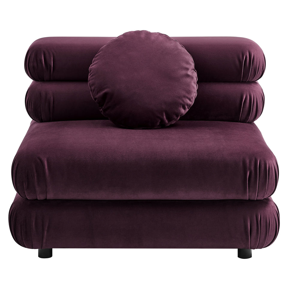 Jubilee 3-Piece Modular Performance Velvet Sectional Sofa by Modway
