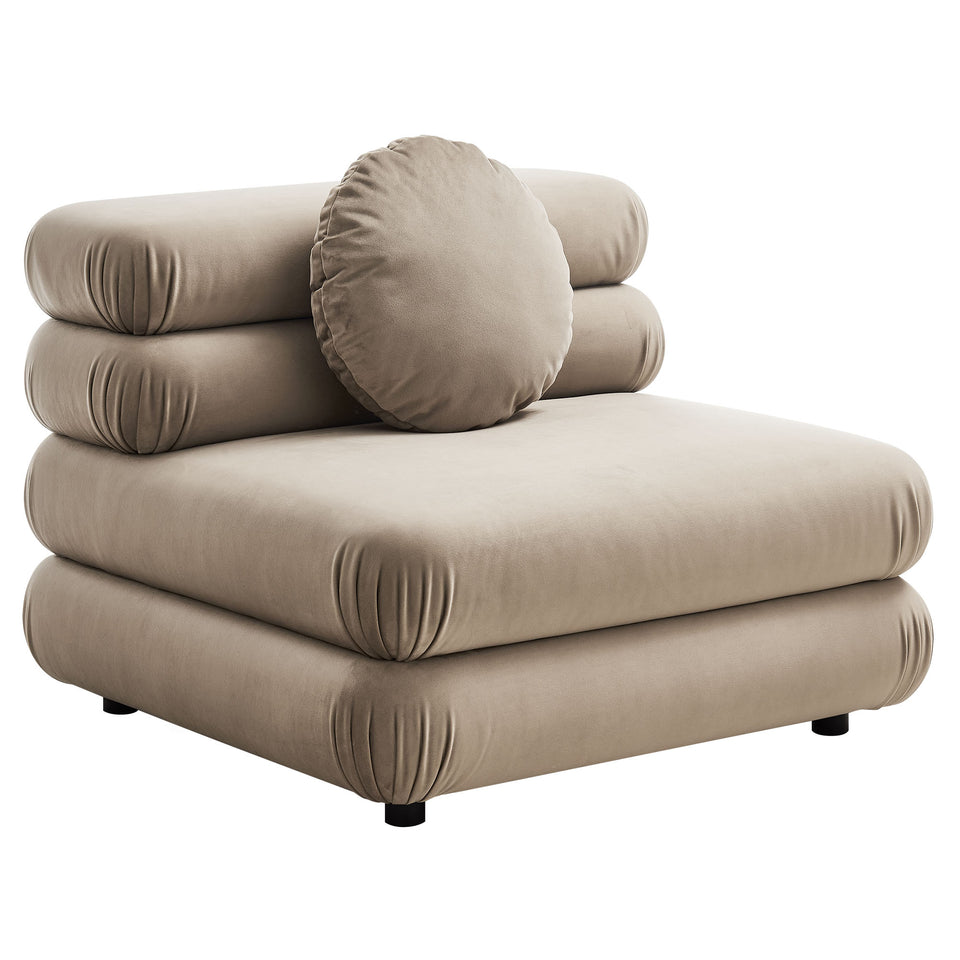 Jubilee 5-Piece Modular Performance Velvet Sectional Sofa by Modway