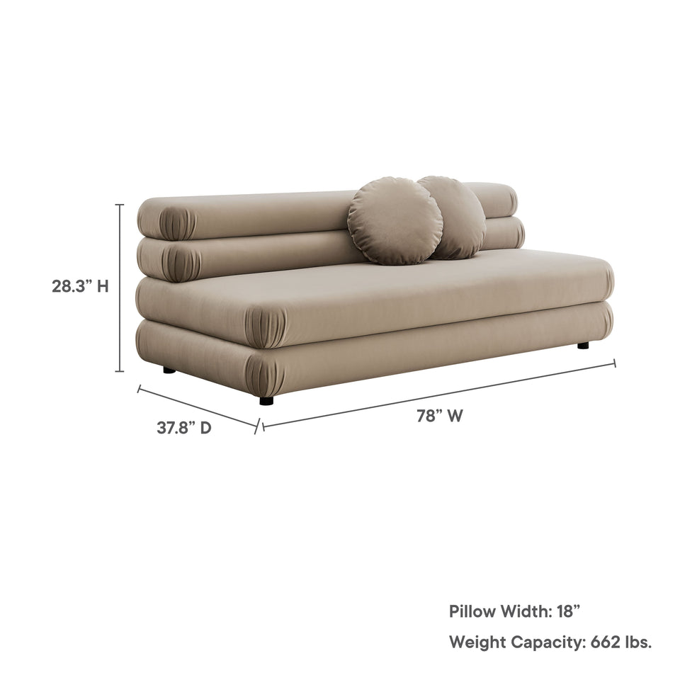 Jubilee Modular Performance Velvet Armless Loveseat by Modway