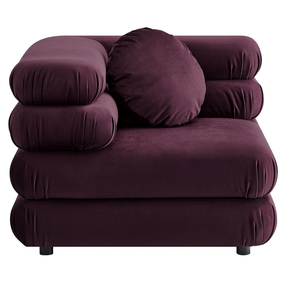 Jubilee 3-Piece Modular Performance Velvet Sectional Sofa by Modway