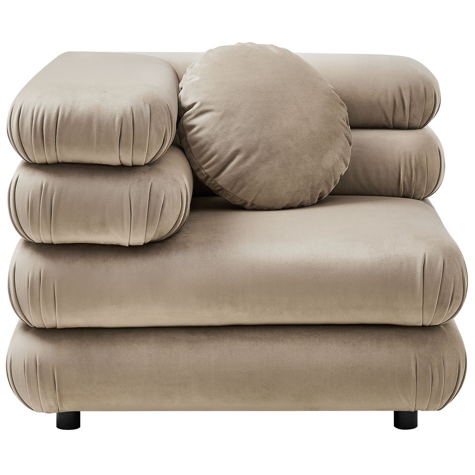 Jubilee 3-Piece Modular Performance Velvet Sectional Sofa by Modway
