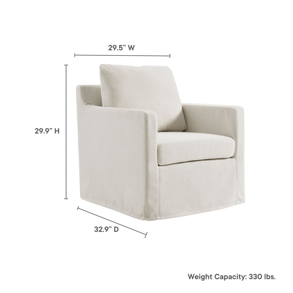 Serene Fabric Slipcovered Swivel Armchair by Modway