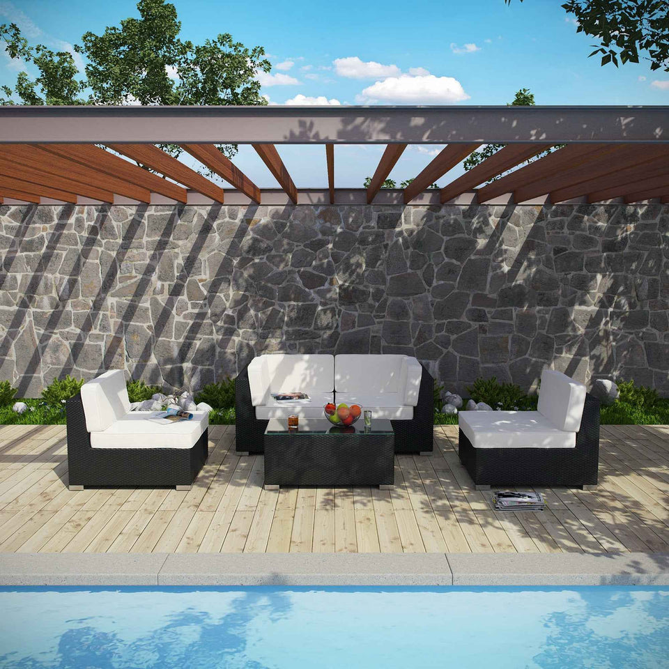 Camfora 5 Piece Outdoor Patio Sectional Set by Modway
