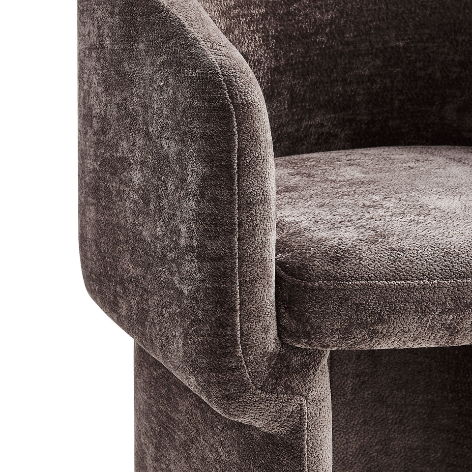 Verity Barrel Back Chenille Dining Armchair by Modway