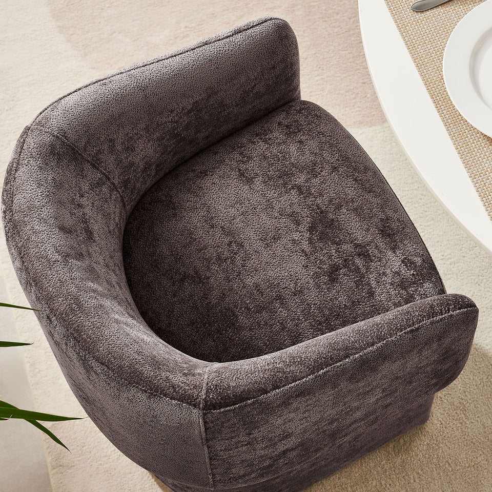 Verity Barrel Back Chenille Dining Armchair by Modway