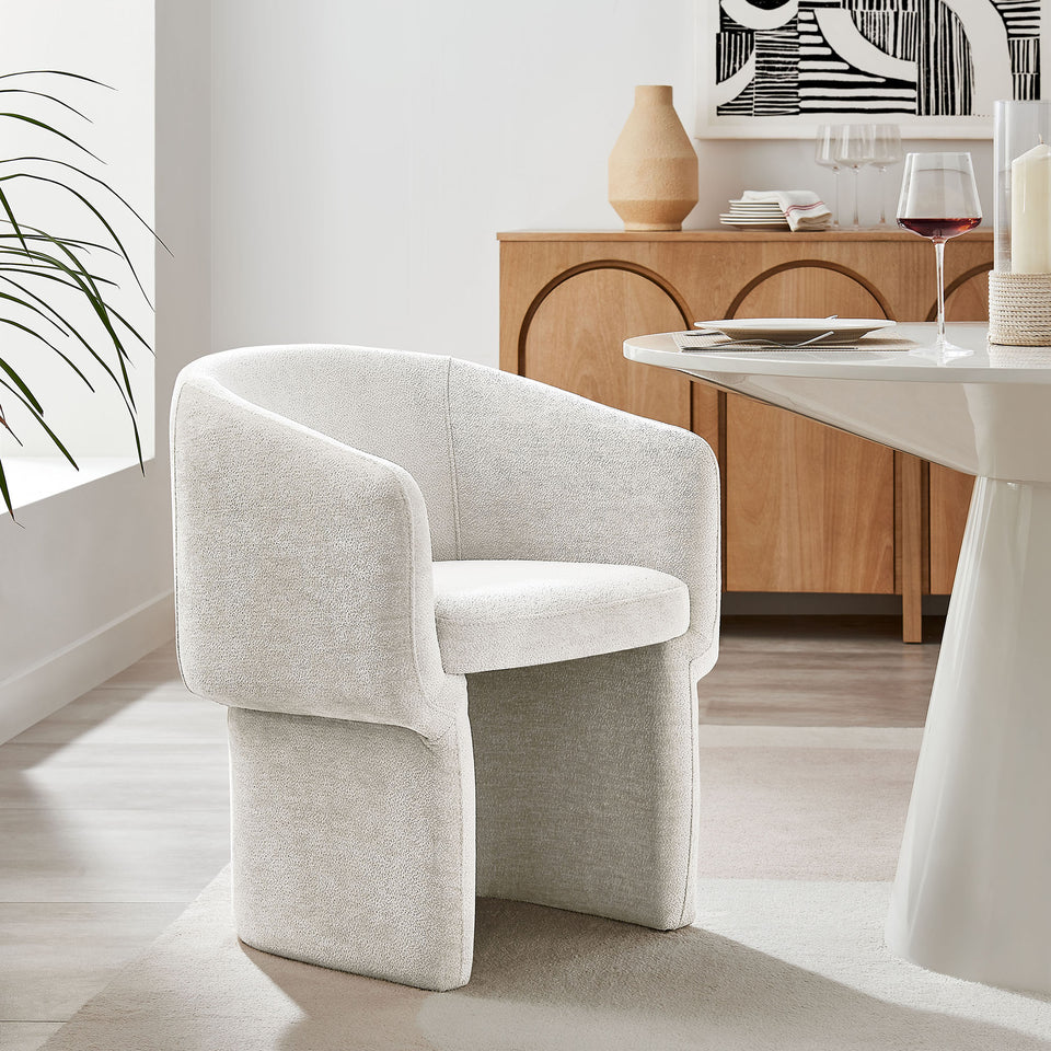 Verity Barrel Back Chenille Dining Armchair by Modway