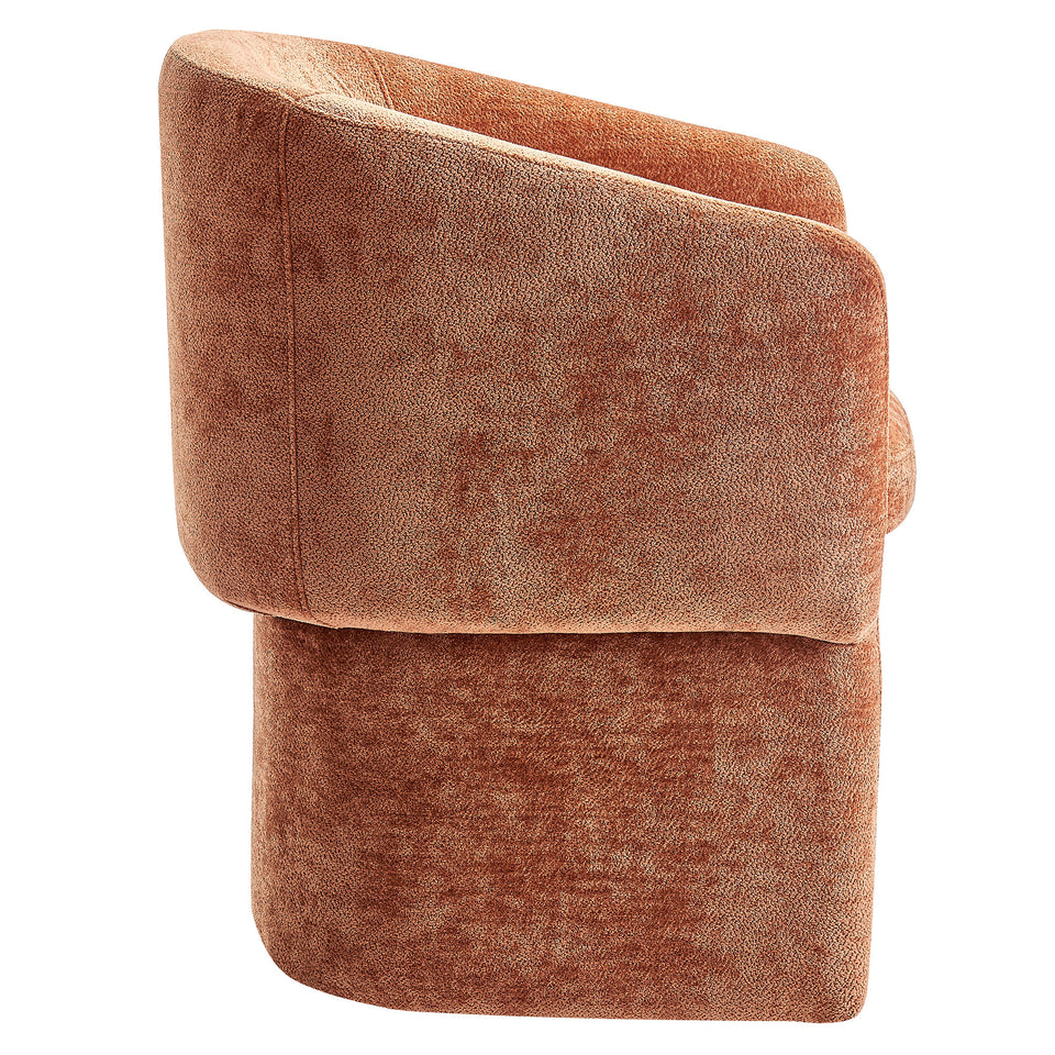 Verity Barrel Back Chenille Dining Armchair by Modway