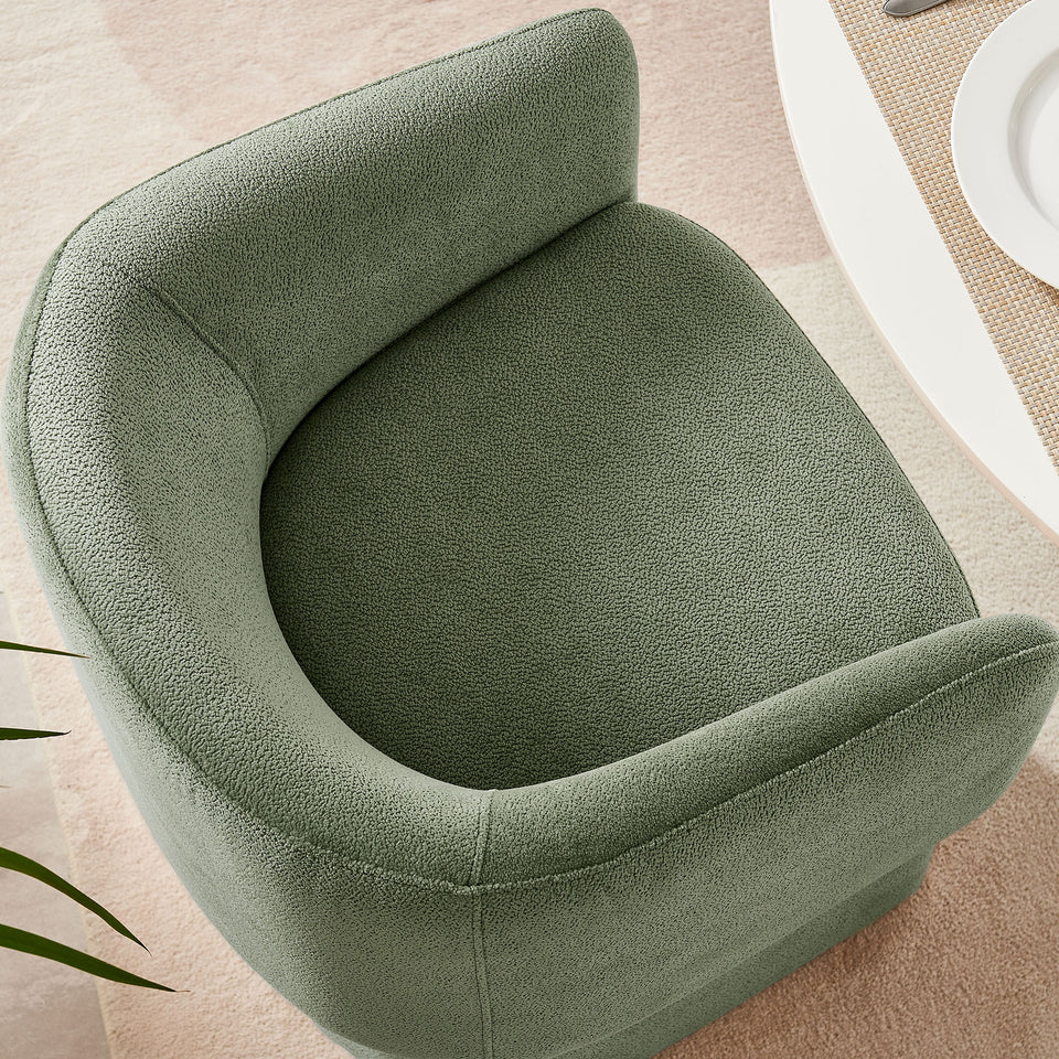Verity Barrel Back Chenille Dining Armchair by Modway