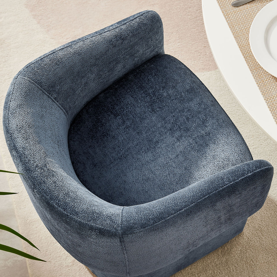 Verity Barrel Back Chenille Dining Armchair by Modway