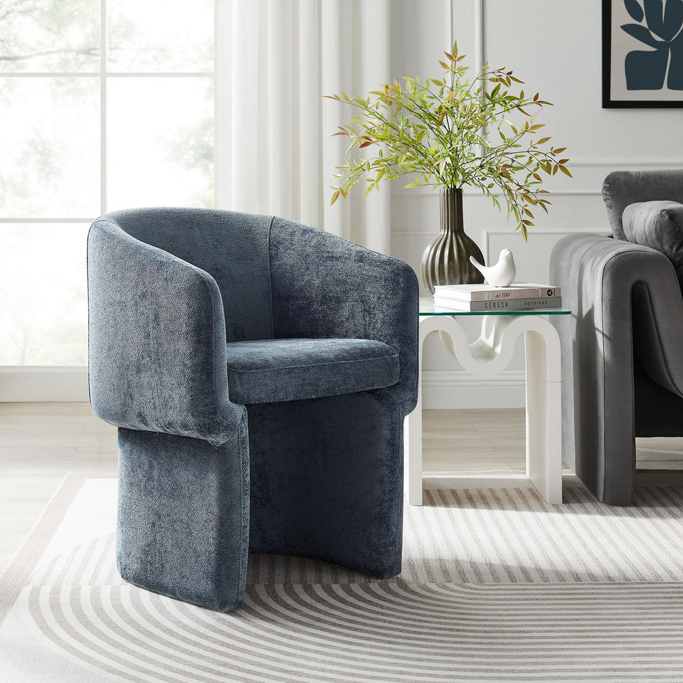 Verity Barrel Back Chenille Dining Armchair by Modway