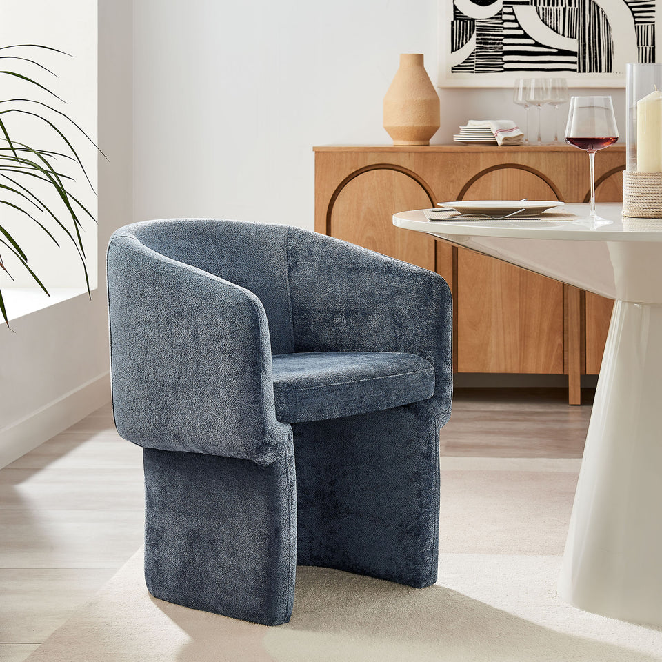 Verity Barrel Back Chenille Dining Armchair by Modway