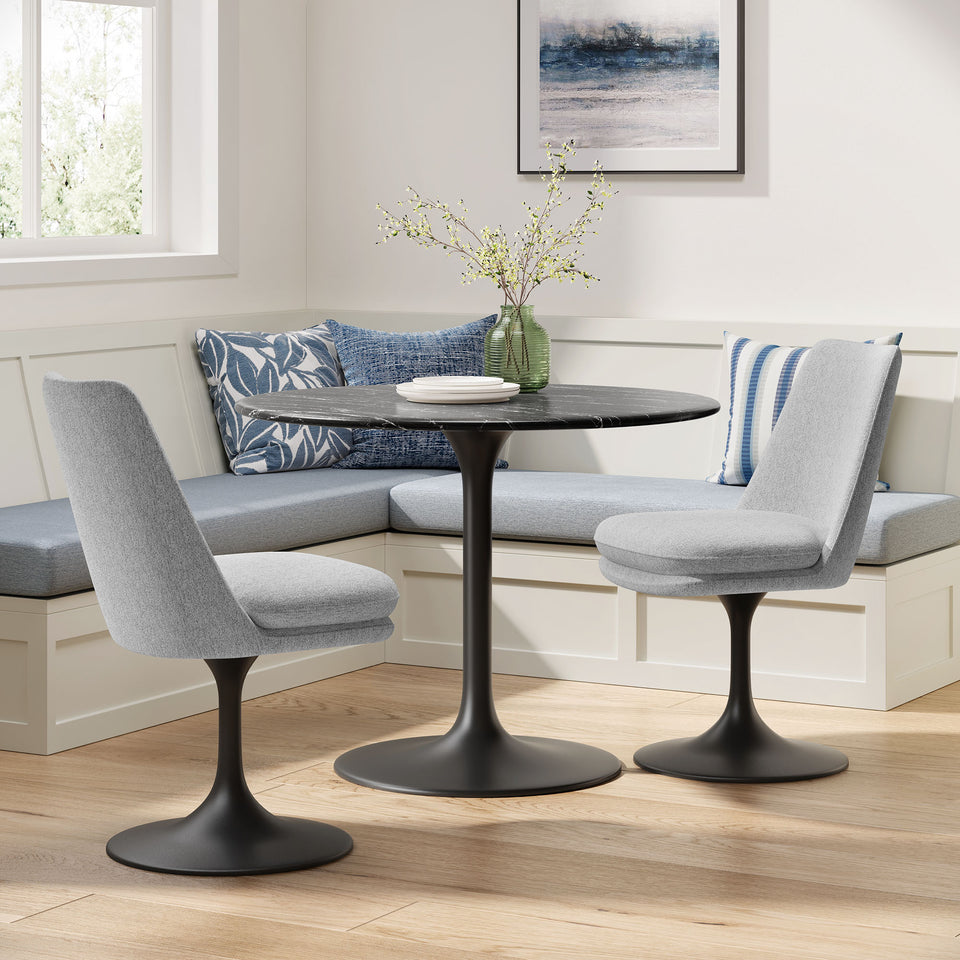 Lippa Swivel Dining Upholstered Side Chair by Modway