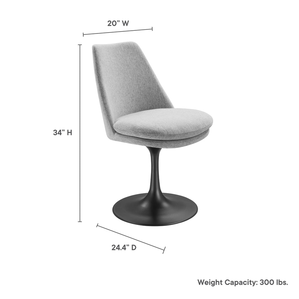 Lippa Swivel Dining Upholstered Side Chair by Modway