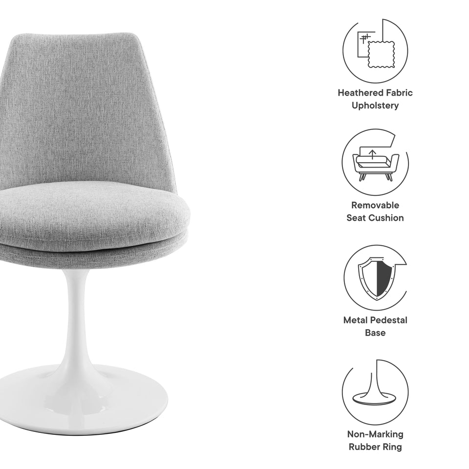 Lippa Swivel Dining Upholstered Side Chair by Modway