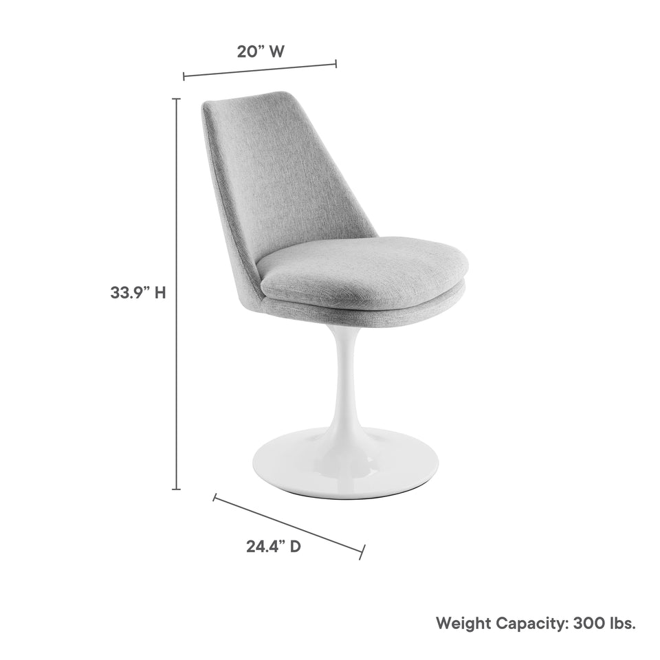 Lippa Swivel Dining Upholstered Side Chair by Modway