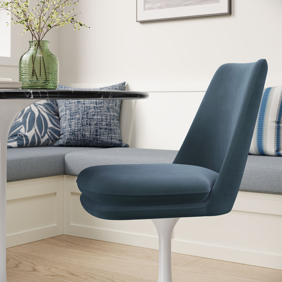 Lippa Swivel Dining Performance Velvet Side Chair by Modway