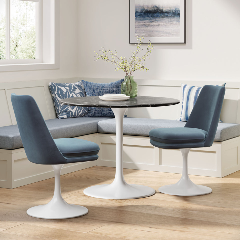 Lippa Swivel Dining Performance Velvet Side Chair by Modway
