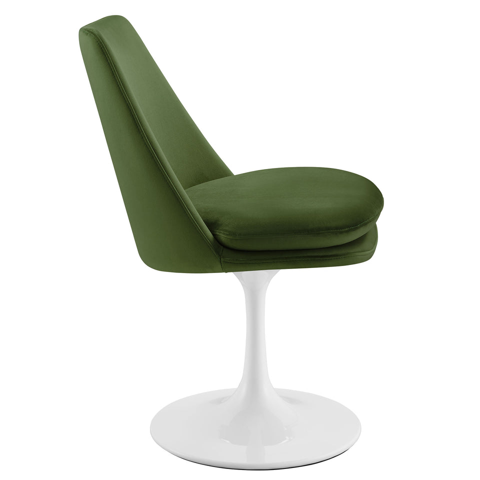 Lippa Swivel Dining Performance Velvet Side Chair by Modway