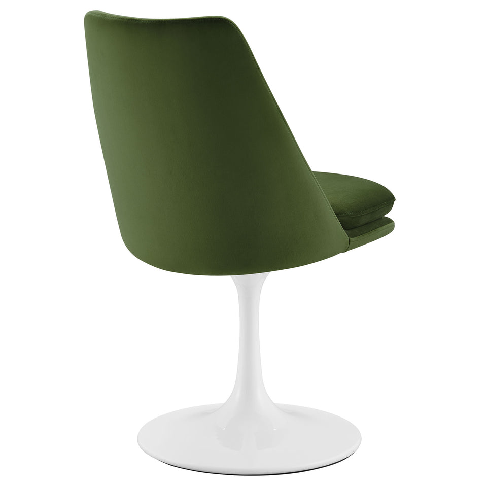 Lippa Swivel Dining Performance Velvet Side Chair by Modway