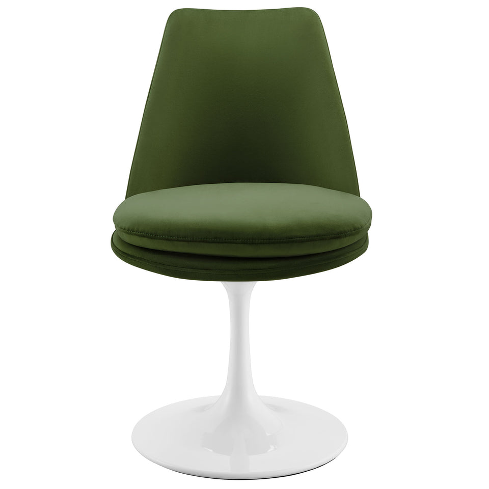 Lippa Swivel Dining Performance Velvet Side Chair by Modway