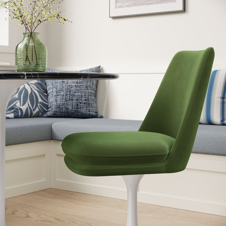 Lippa Swivel Dining Performance Velvet Side Chair by Modway