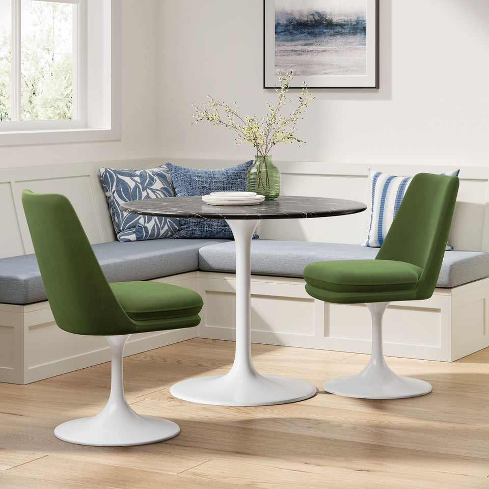 Lippa Swivel Dining Performance Velvet Side Chair by Modway