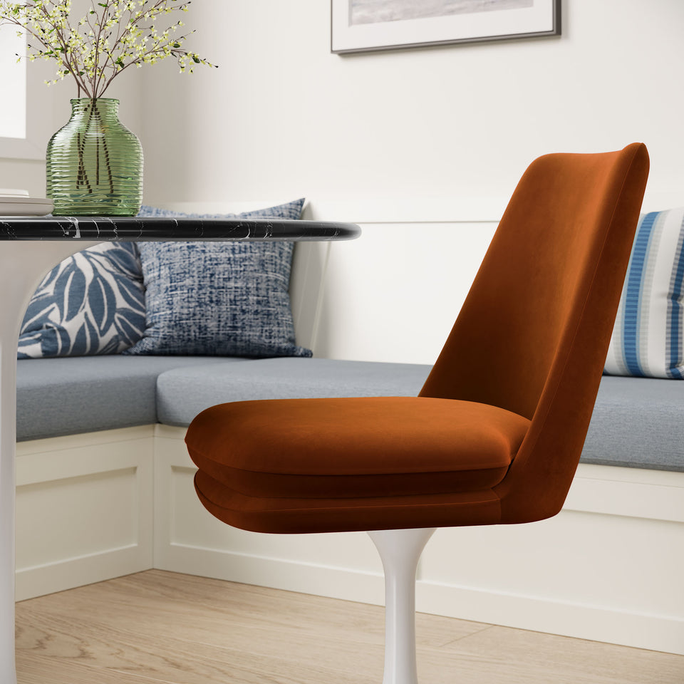 Lippa Swivel Dining Performance Velvet Side Chair by Modway
