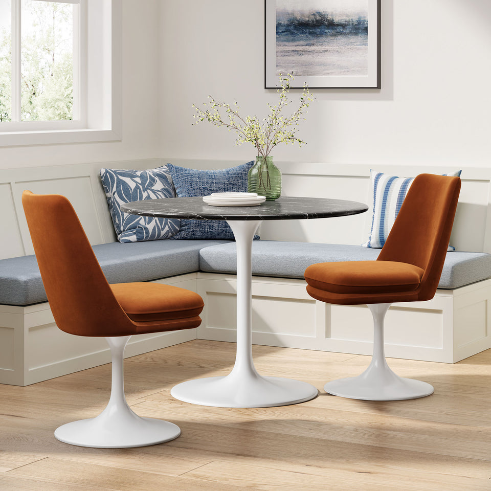 Lippa Swivel Dining Performance Velvet Side Chair by Modway